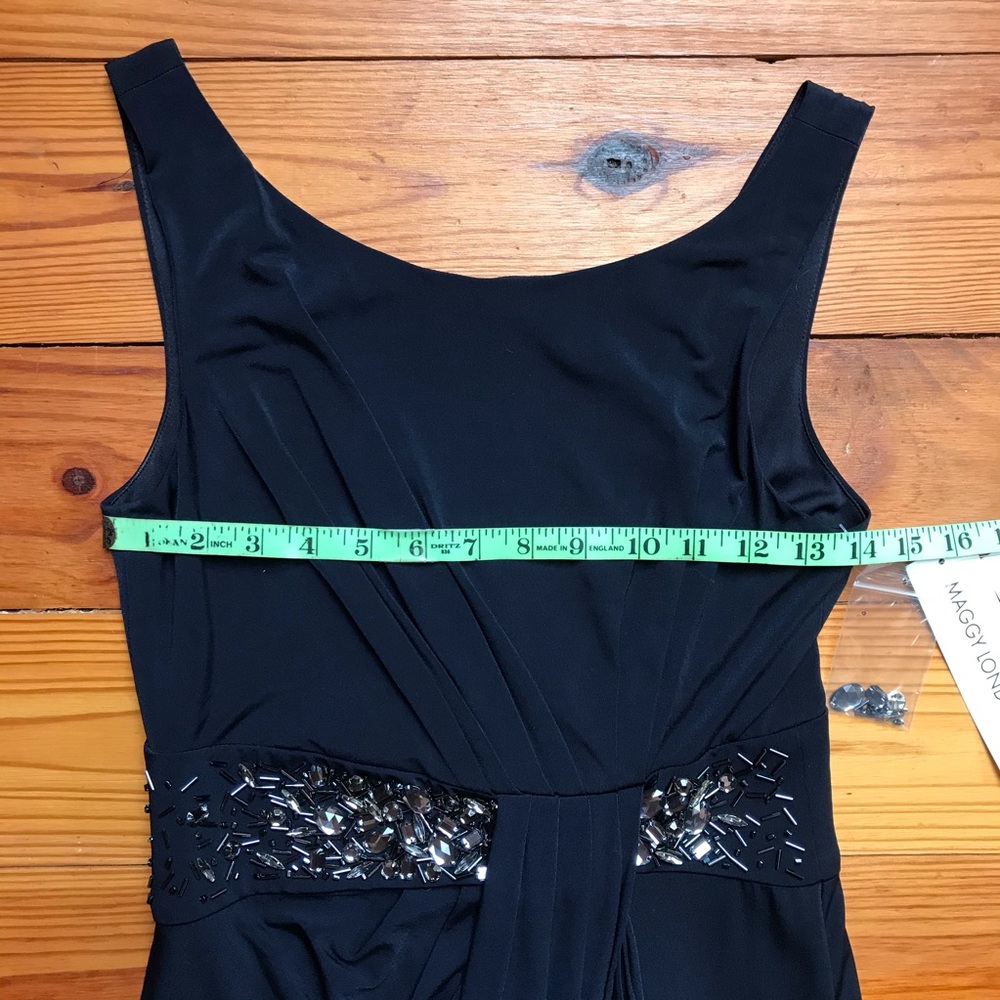 Maggy London Black Beaded Cocktail Dress, NWT, 4 - Picture 4 of 13